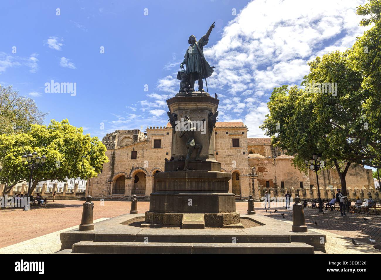 Statue von Christoph Kolumbus, Santo Domingo, Dominikanische Republik Stockfoto