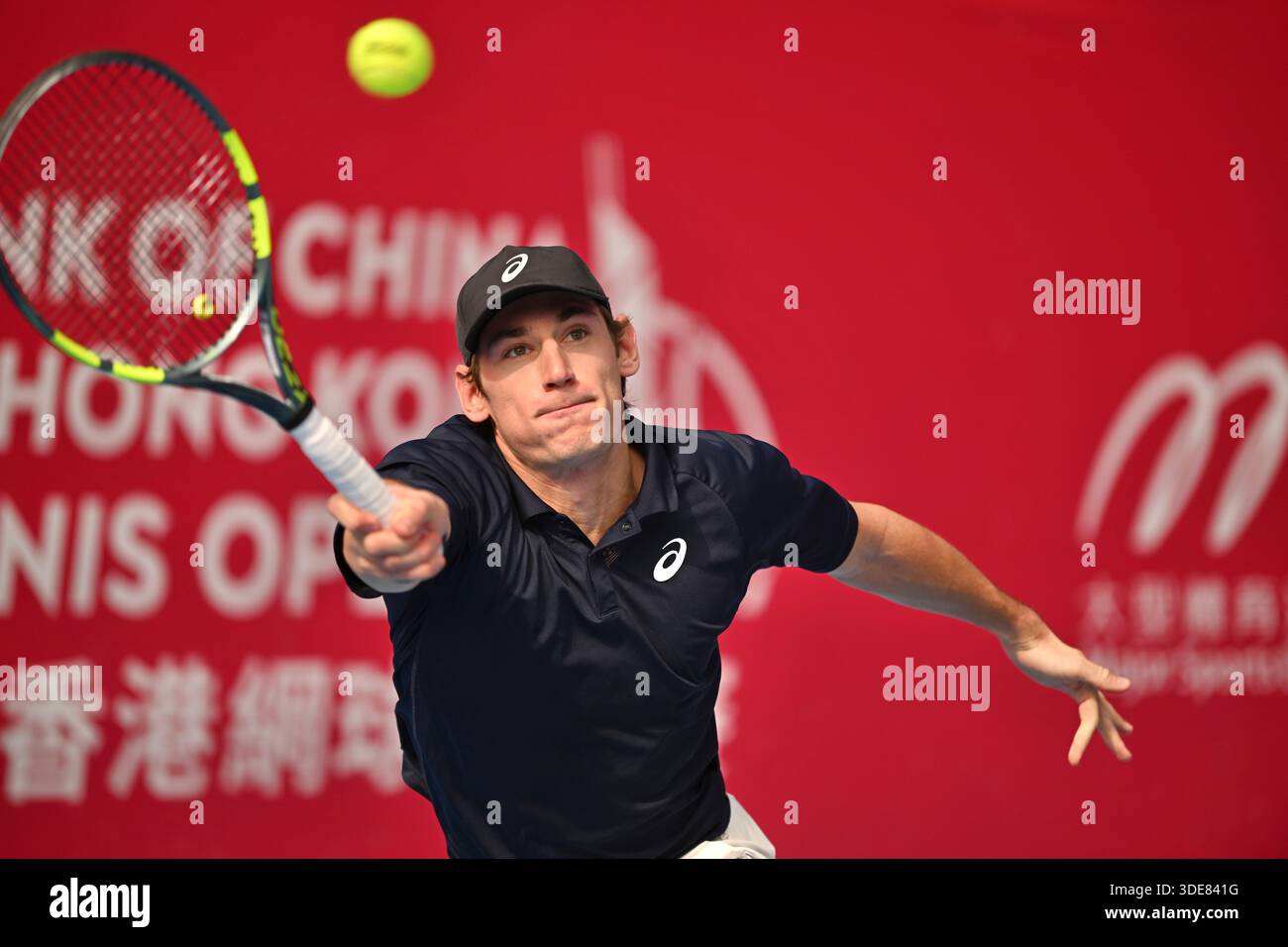 Hong Kong Tennis Open (ATP250) am 6. Januar 2026 in Hong Kong. Valentin Royer, ein französischer Tennisspieler, während eines Spiels im (Foto: Kobe Li/Nexpher Images) Credit: Nexpher Images Limited/Alamy Live News Stockfoto
