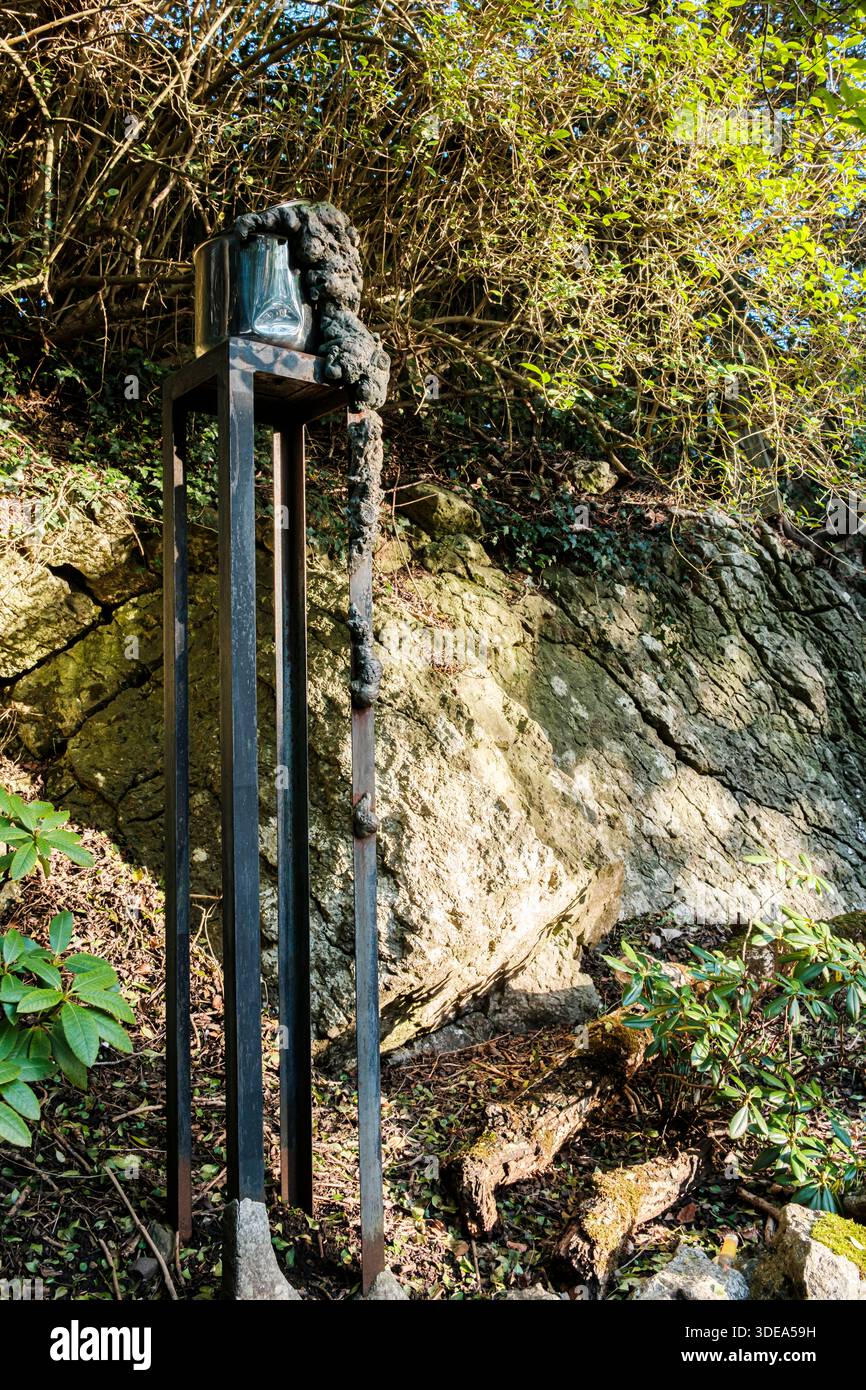 The Cook House von Helen Callaghan (2000) auf dem Ribble Valley Sculpture Trail Stockfoto