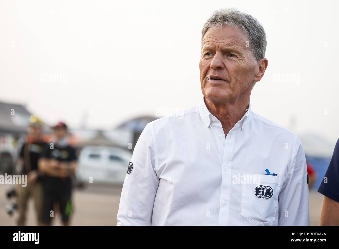 WILSON Malcolm, Teamchef von Ford M-Sport, Porträt während der dritten Etappe der Dakar 2026, am 6. Januar 2026 in Al-Ula, Saudi-Arabien Stockfoto