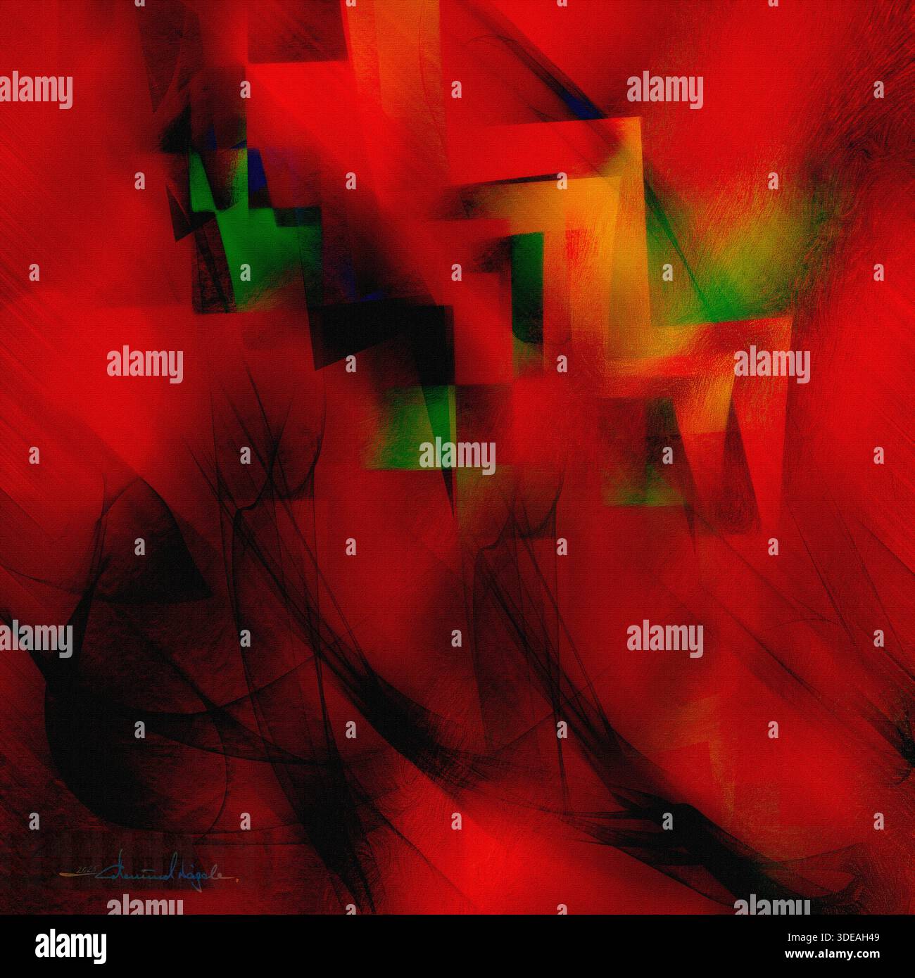 ZEITGENÖSSISCHE KUNST: Visuelle Wahrnehmung 003 von Edmund Nagele F.R.P.S. Stockfoto