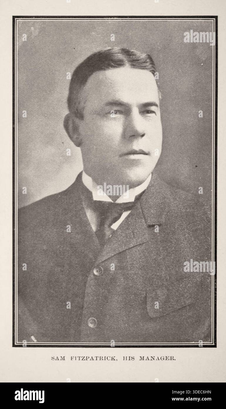 Sam Fitzpatrick Boxing Manager von Jack Johnson. Buch fotografische Illustration aus Archiv Boxschrank Studio Porträt aus der Jahrhundertwende Stockfoto