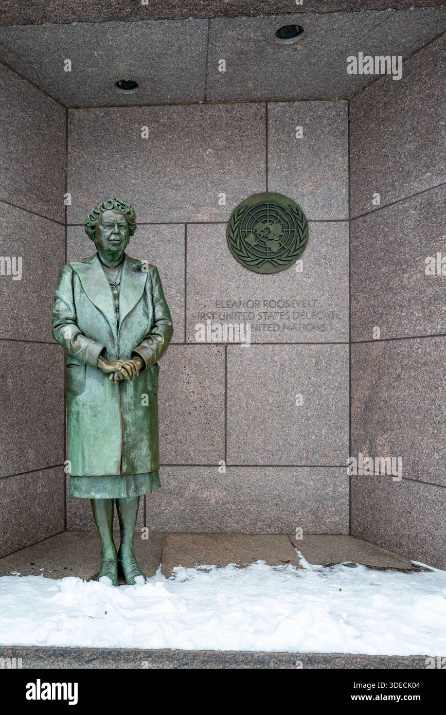 Statue von Eleanor Roosevelt von Neil Estern, FDR Memorial, Washington DC Stockfoto