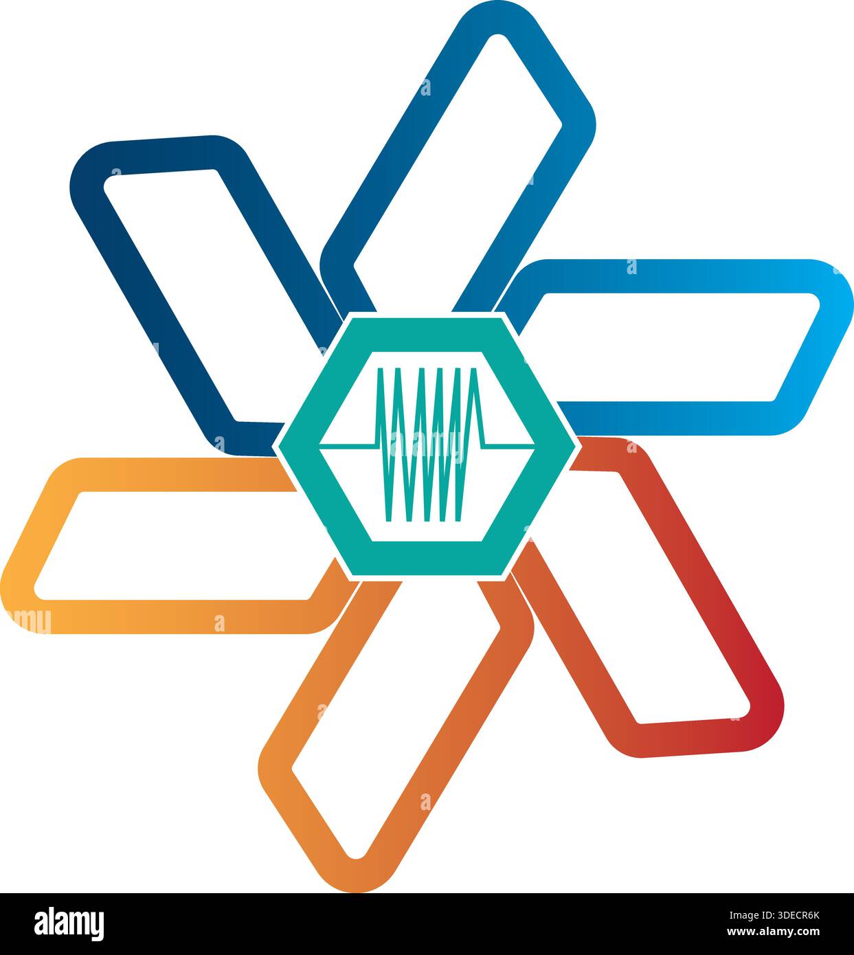 Medizinisches Hexagon Lab Connection Science Logo Design Vorlage Vektor Stock Vektor