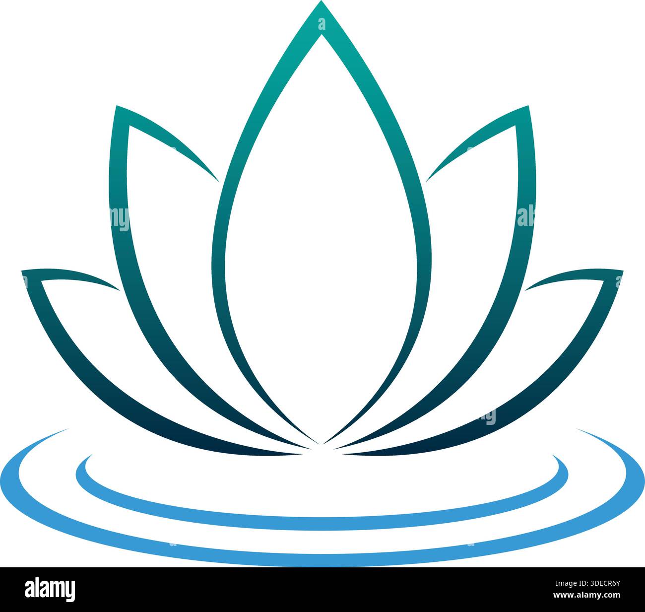 Lotus Wellness und Meditation Logo Symbol für Yoga Stock Vektor