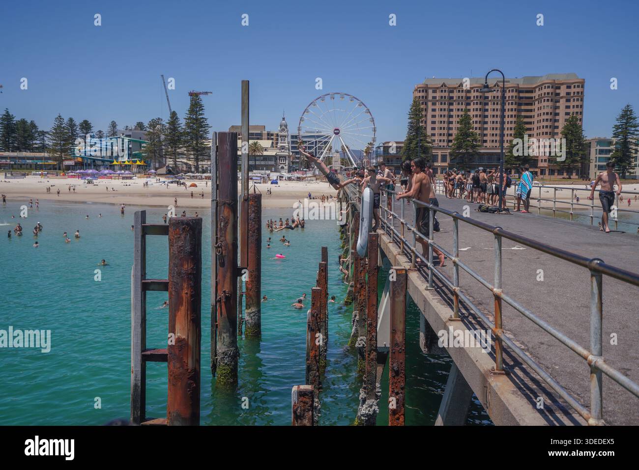 Glenelg Jetty Pier und Ferris Wheel, Adelaide Stockfoto