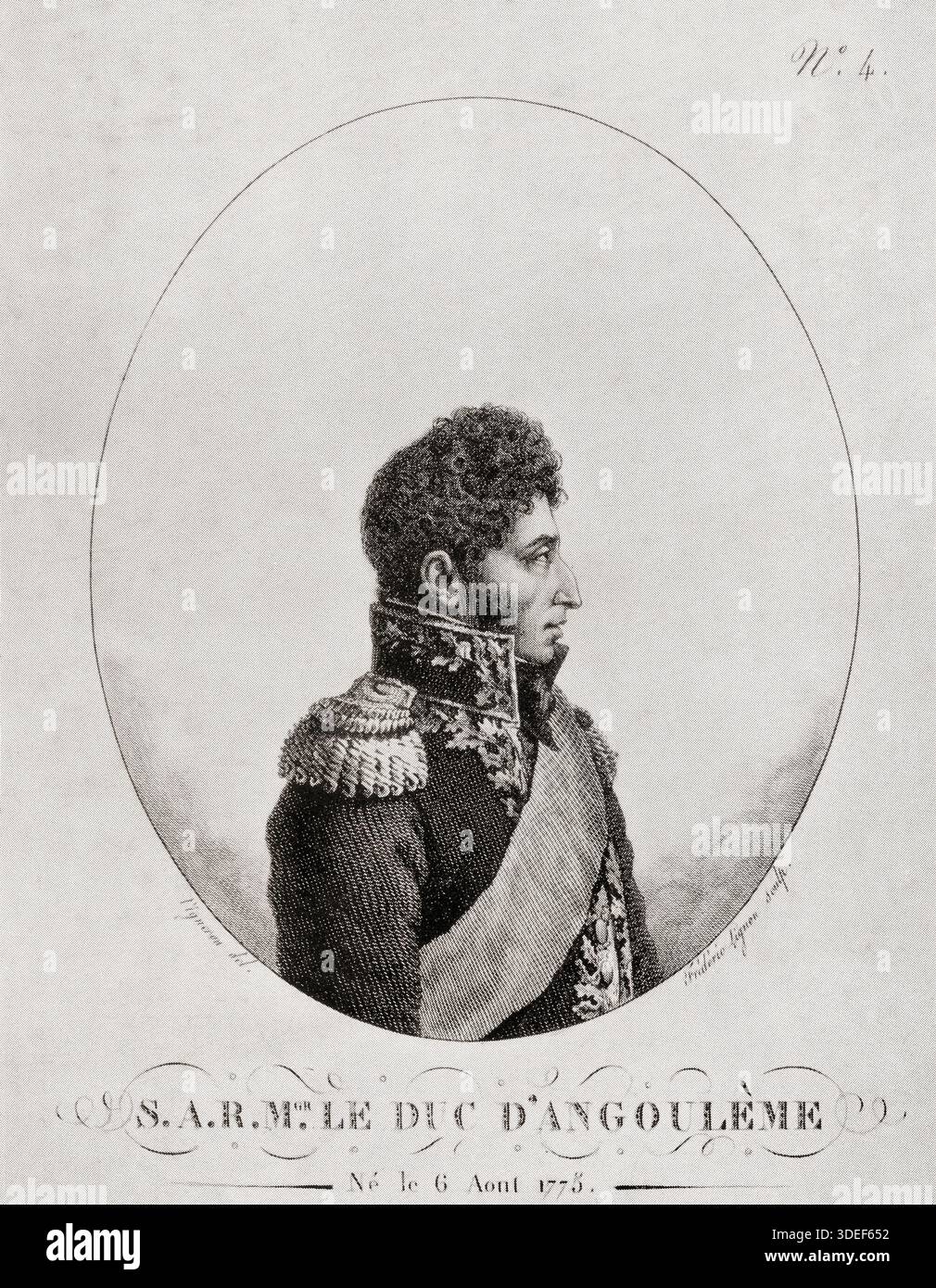 Louis Antoine von Frankreich, Herzog von Angoulême, 1775–1844. Älterer Sohn von Karl X. von Frankreich und der letzte Dauphin von Frankreich von 1824 bis 1830. Aus der turbulenten Herzogin von Baronin Orczy, veröffentlicht 1935. Stockfoto