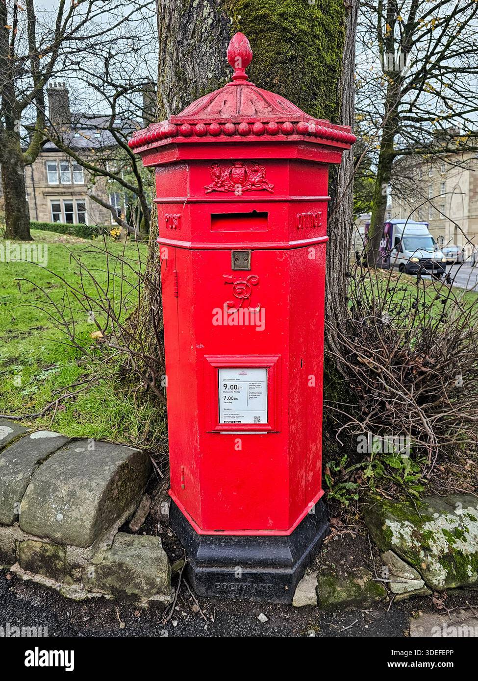 Briefkasten mit Falz. Diese wurden von 1866 bis 1879 produziert - Smartphone-aufgenommenes Stockfoto