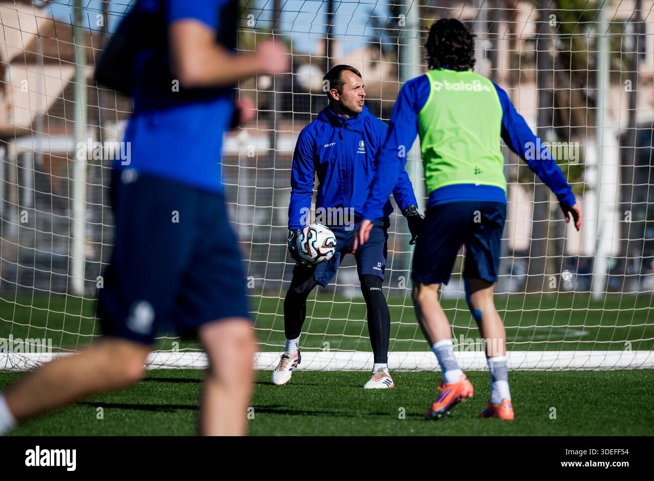 Oliva, Spanien. Januar 2026. Gents Torhüter Davy Roef wurde am Mittwoch, den 7. Januar 2026, in Oliva, Spanien, während des Wintertrainings der belgischen Fußballmannschaft KAA Gent gezeigt. BELGA FOTO JASPER JACOBS Credit: Belga News Agency/Alamy Live News Stockfoto