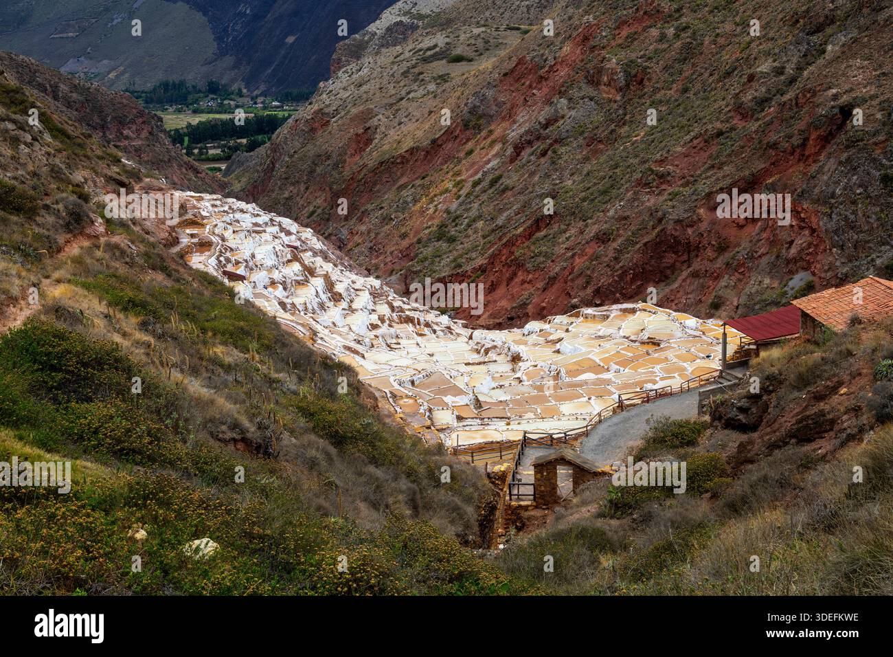 Salineras de Maras, Peru Stockfoto