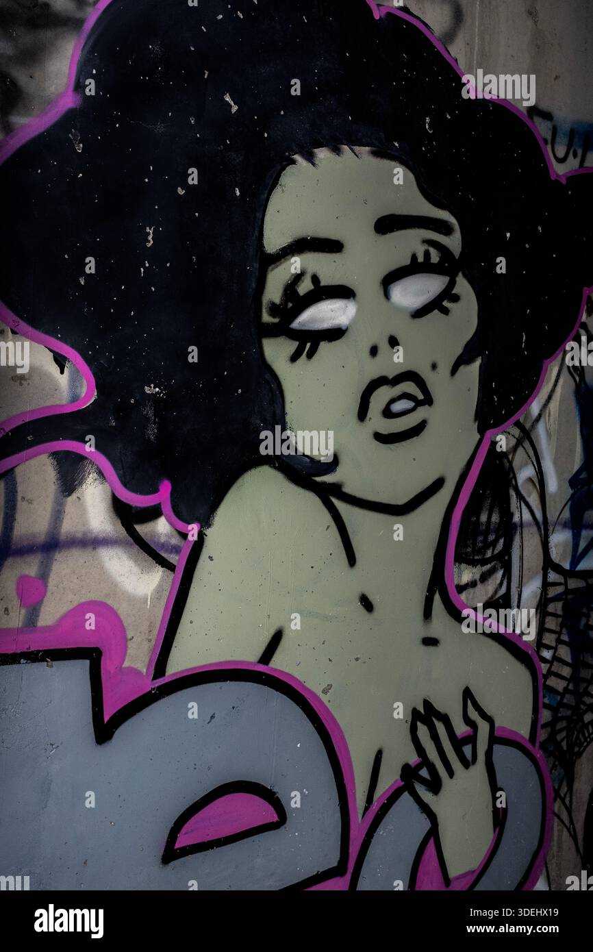 Graffiti in & im ' Hell's Gate Tunnel' Albuquerque, New Mexico Stockfoto