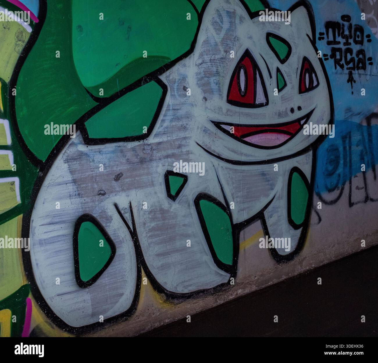 Graffiti in & im ' Hell's Gate Tunnel' Albuquerque, New Mexico Stockfoto