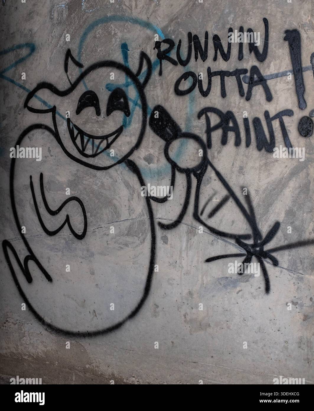 Graffiti in & im ' Hell's Gate Tunnel' Albuquerque, New Mexico Stockfoto