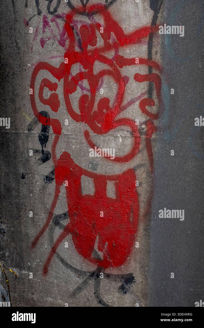 Graffiti in & im ' Hell's Gate Tunnel' Albuquerque, New Mexico Stockfoto
