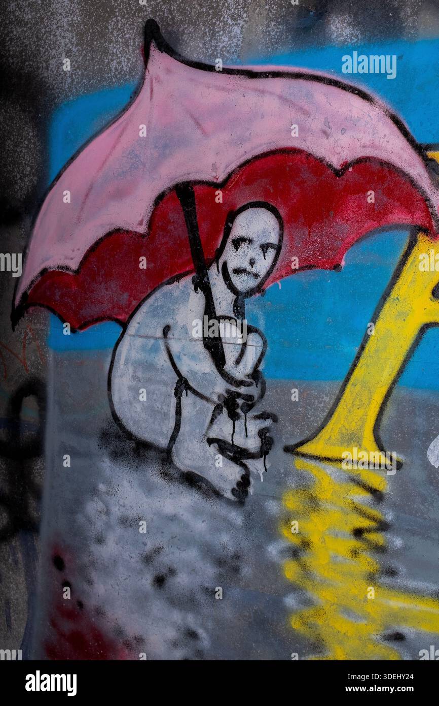 Graffiti in & im ' Hell's Gate Tunnel' Albuquerque, New Mexico Stockfoto