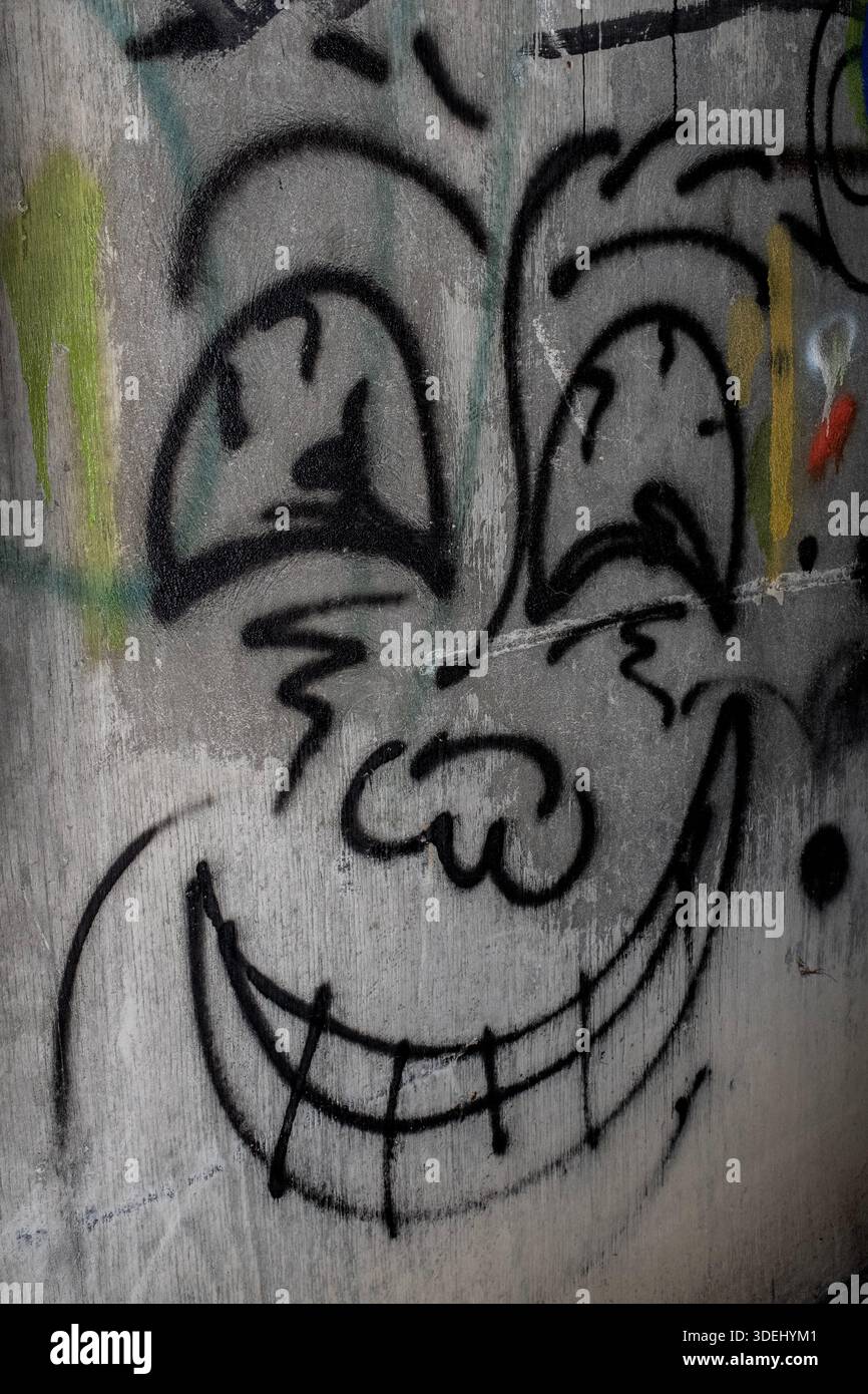 Graffiti in & im ' Hell's Gate Tunnel' Albuquerque, New Mexico Stockfoto