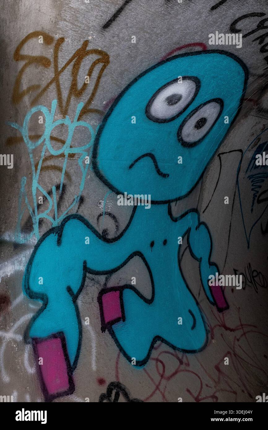 Graffiti in & im ' Hell's Gate Tunnel' Albuquerque, New Mexico Stockfoto