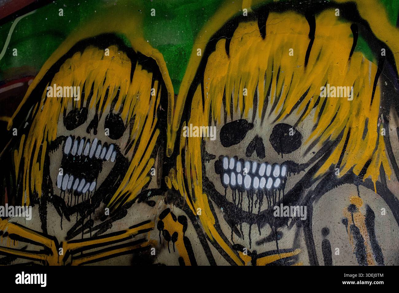 Graffiti in & im ' Hell's Gate Tunnel' Albuquerque, New Mexico Stockfoto