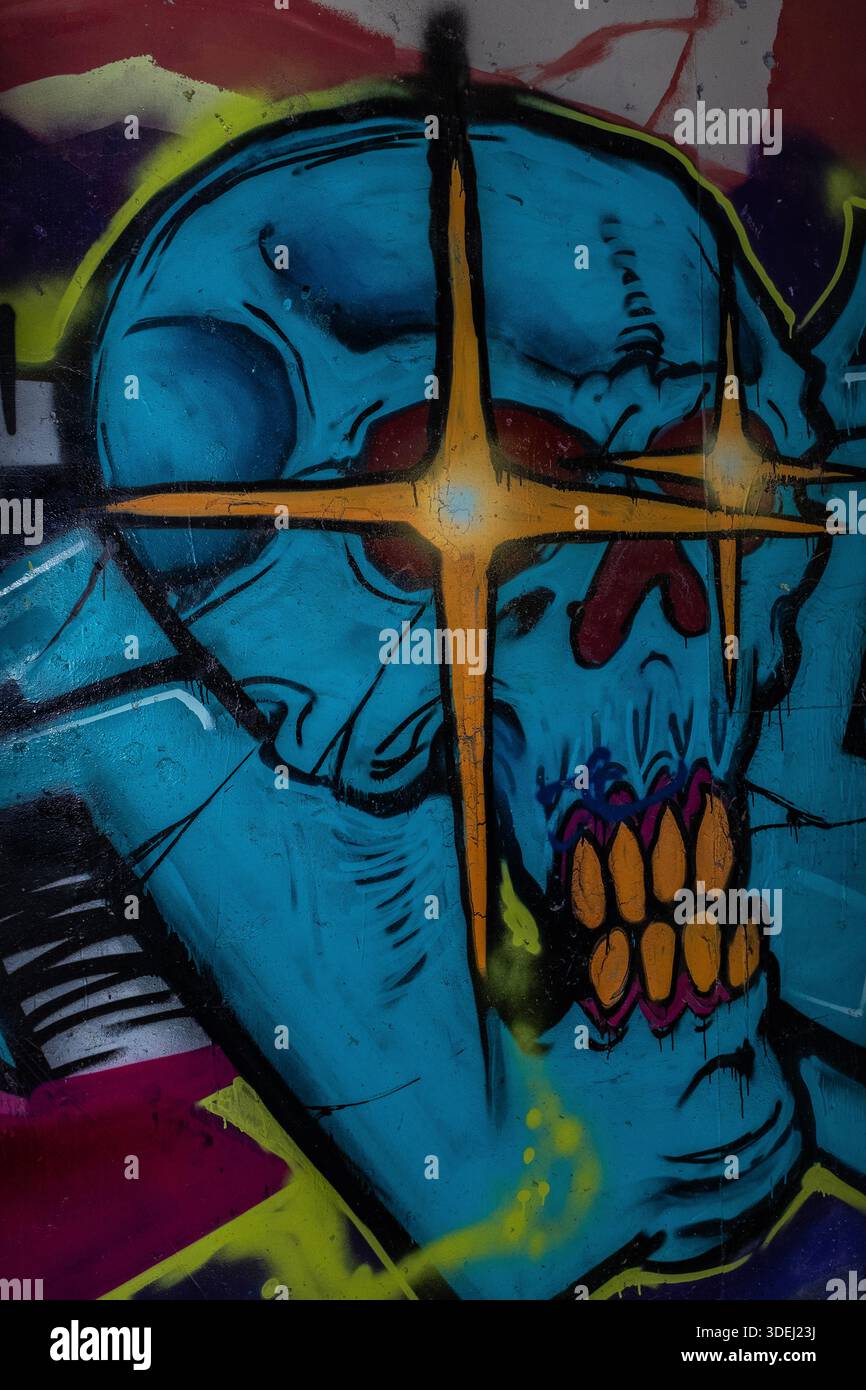 Graffiti in & im ' Hell's Gate Tunnel' Albuquerque, New Mexico Stockfoto