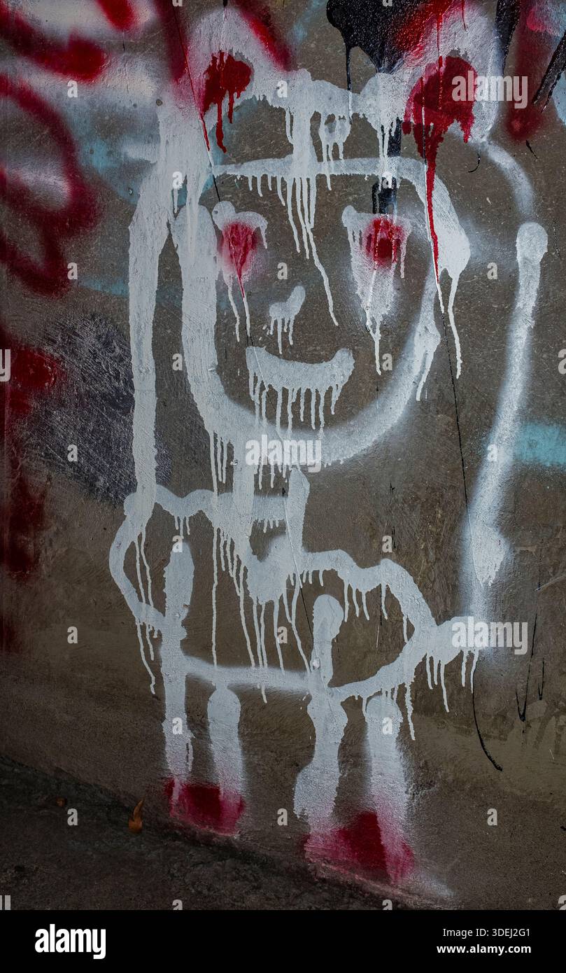 Graffiti in & im ' Hell's Gate Tunnel' Albuquerque, New Mexico Stockfoto