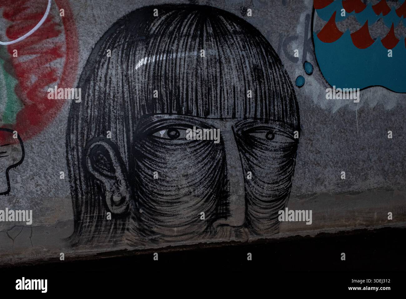 Graffiti in & im ' Hell's Gate Tunnel' Albuquerque, New Mexico Stockfoto