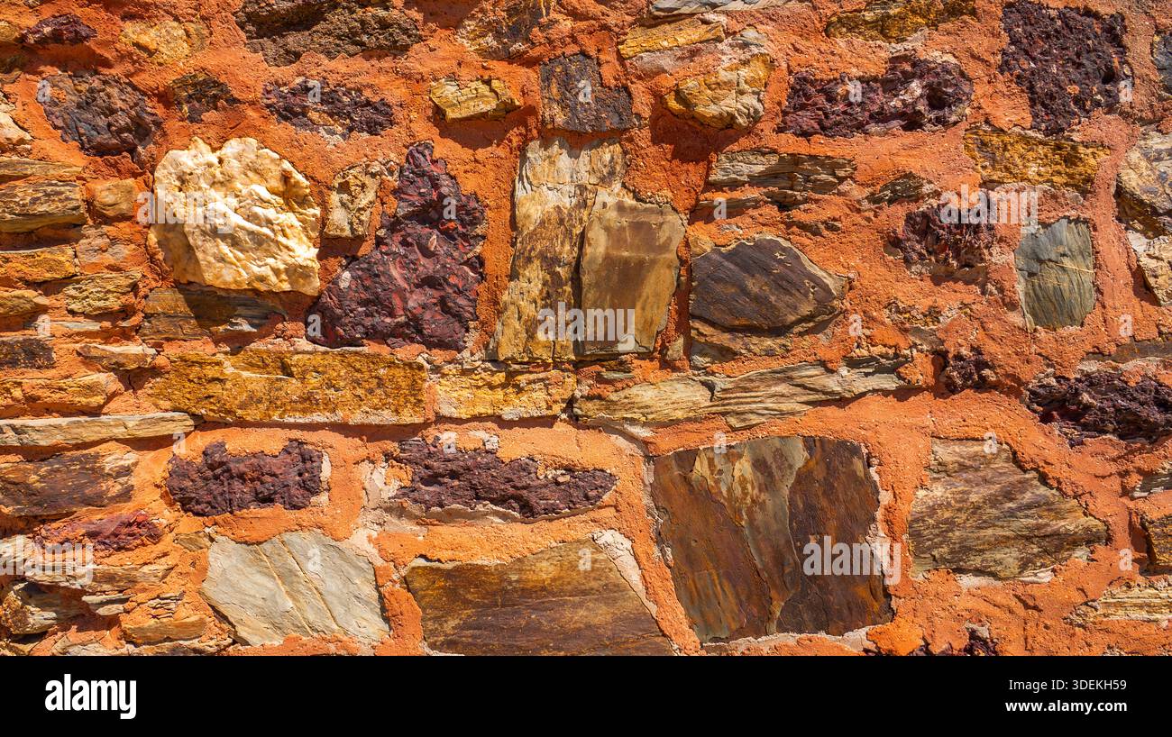 Strukturiertes Hintergrunddesign Mit Natursteinwand Stockfoto