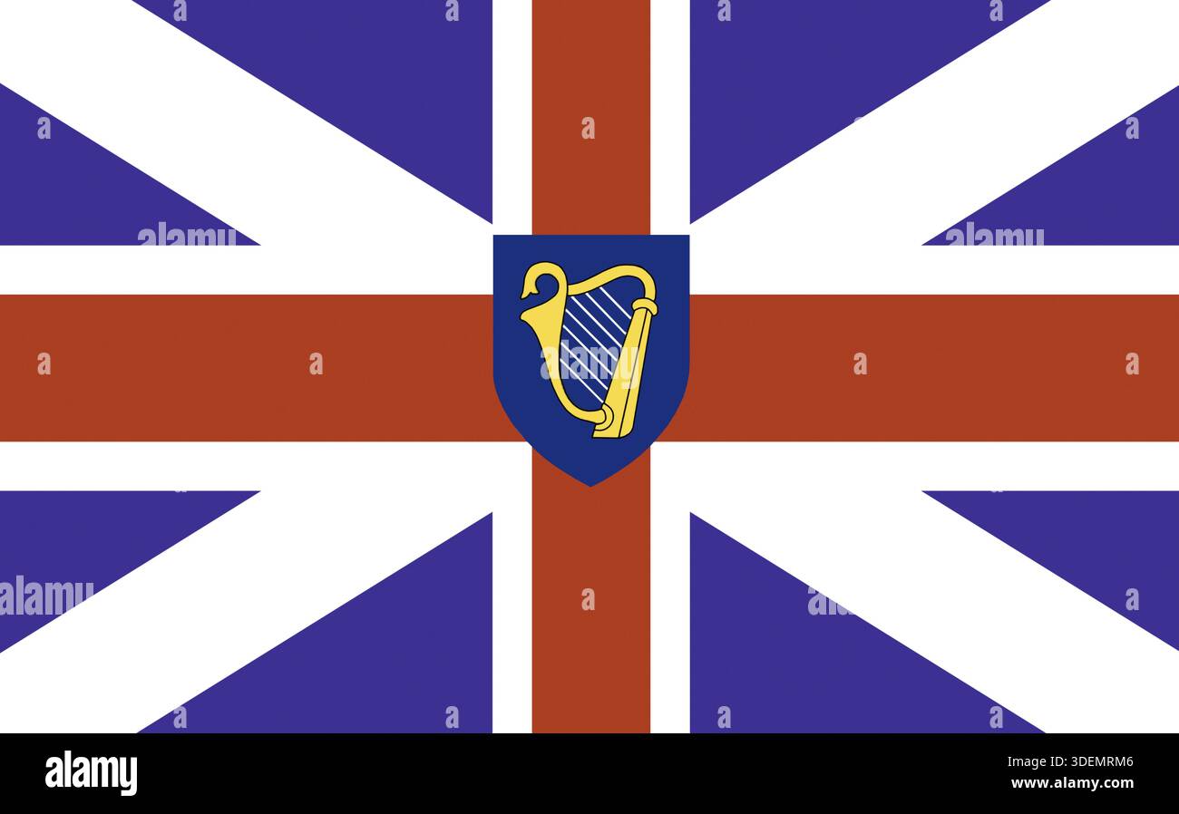 Flagge des Commonwealth 1658/ Australian Commonwealth Flag. Australisches Nationalsymbol Stockfoto