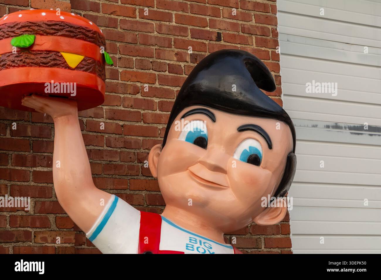 Galva, Illinois, USA - 30. Dezember 2025 - Bob's Big Boy Statue in Galva, Illinois, USA. Stockfoto