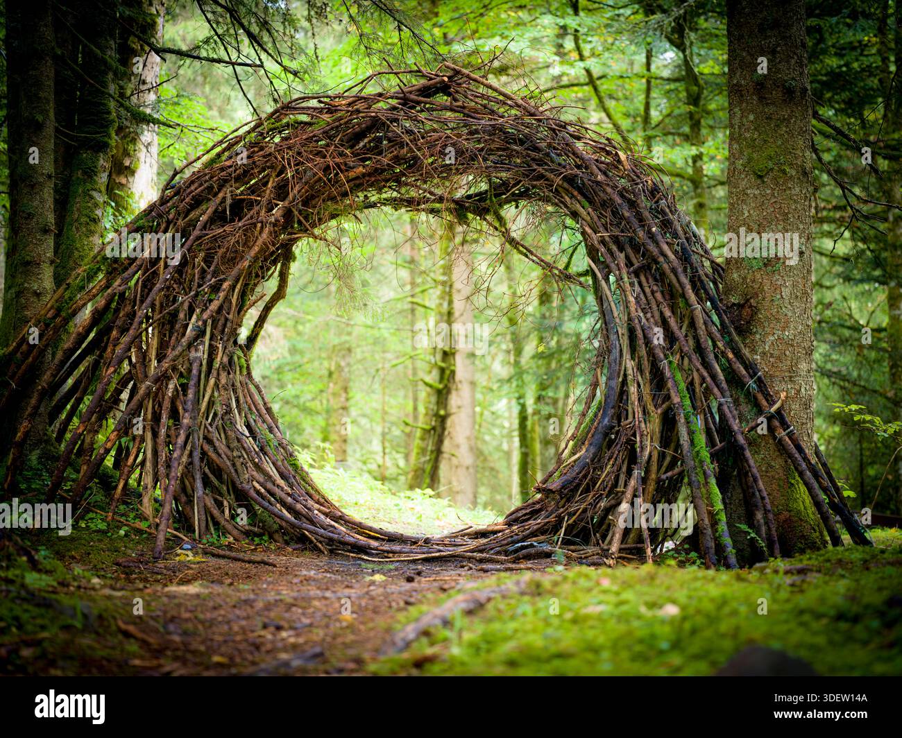 Schweiz, Engelberg, Landart, Kunstobjekt „das Portal“ Stockfoto