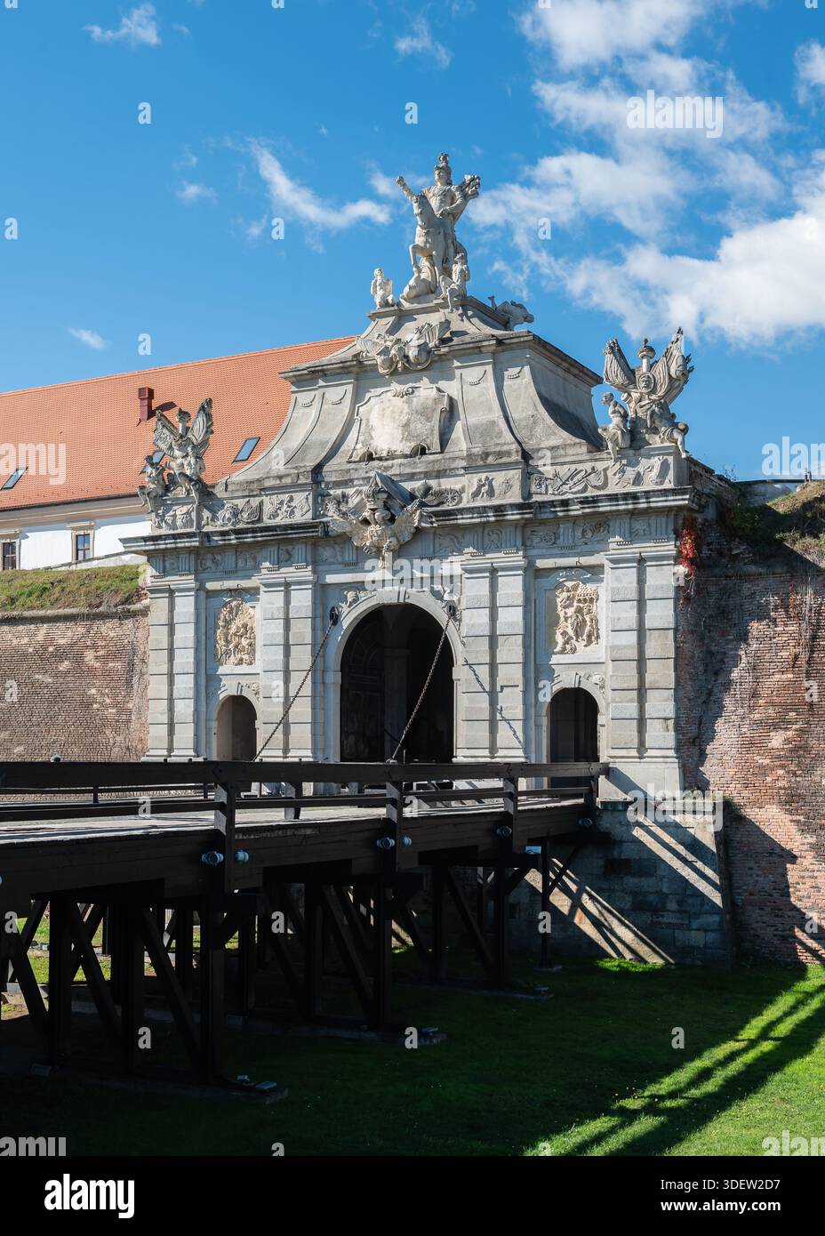 Barockes drittes Tor der Festung Alba Carolina Rumänien Stockfoto