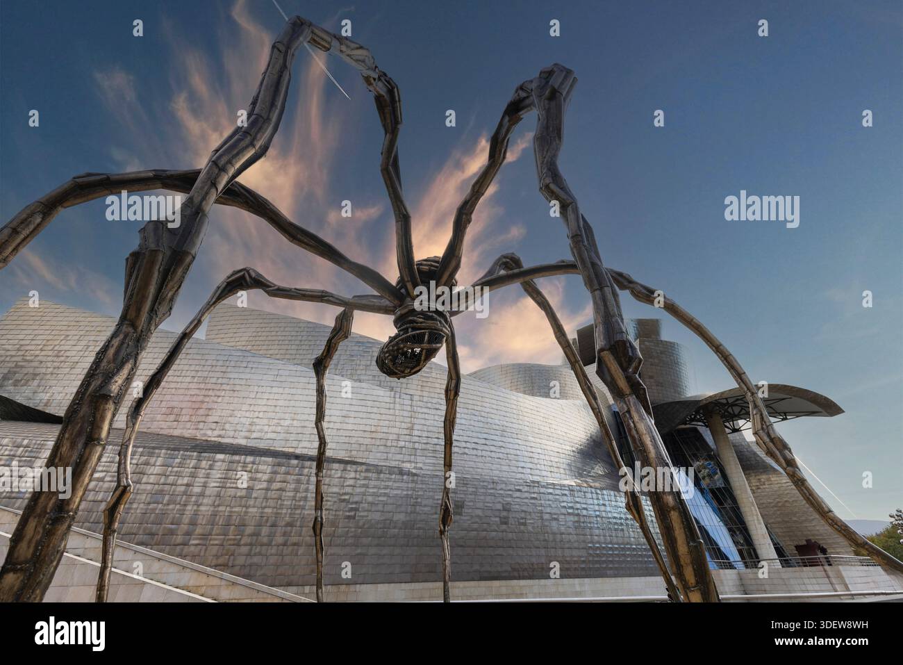 Bilbao, Guggenheim Museum, Architekt Frank Gehry, Monsterspinne Maman von Louise Bourgeois Stockfoto