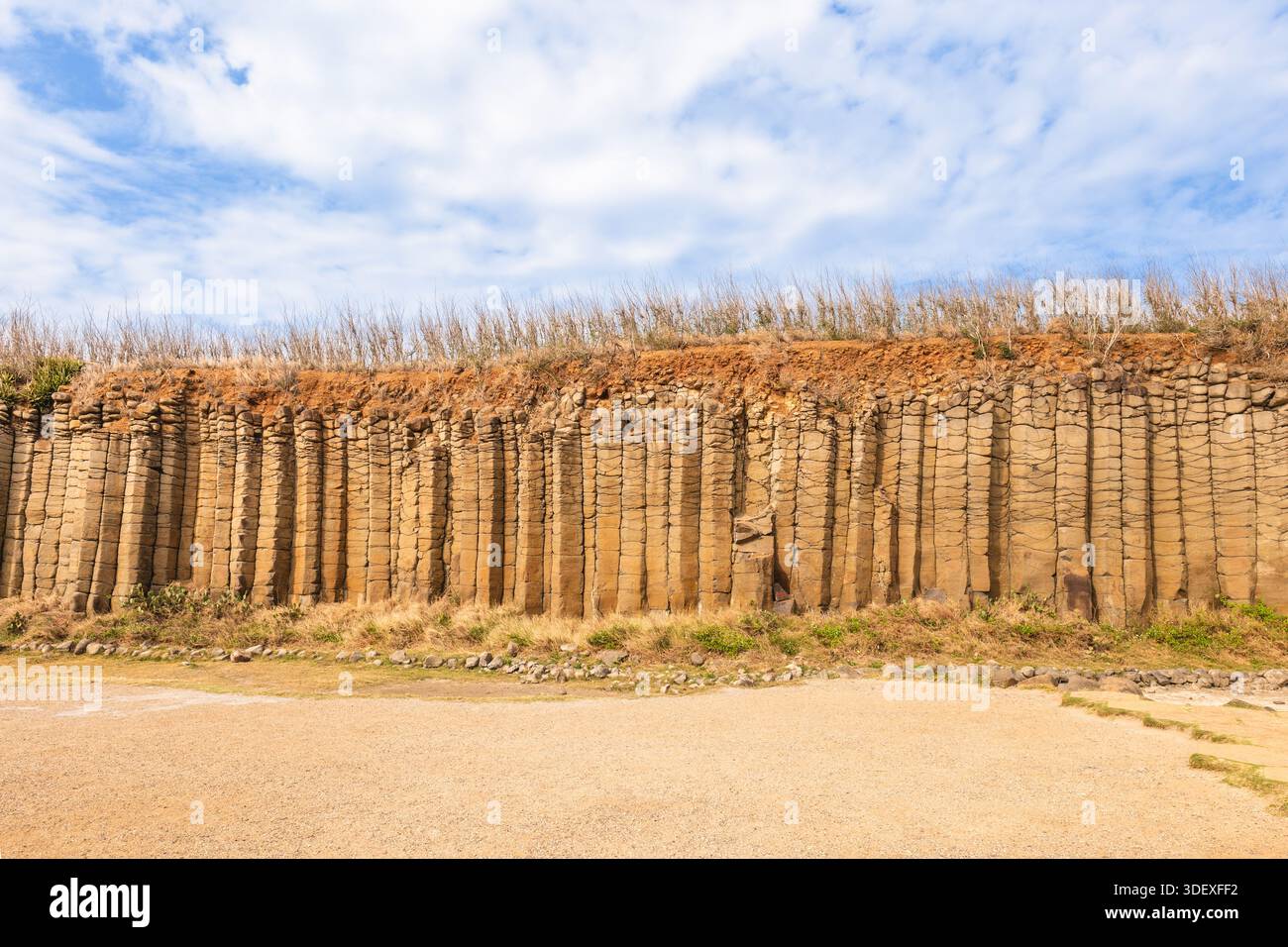 Daguoye Columnar Basalt auf Xiyu Island, Penghu County, Taiwan Stockfoto