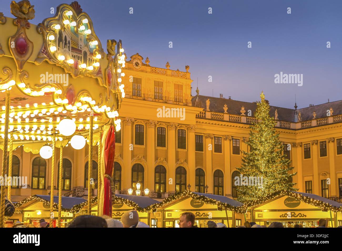 Weihnachtsmarkt, Schloss Schönbrunn, Wien, Österreich Stockfoto