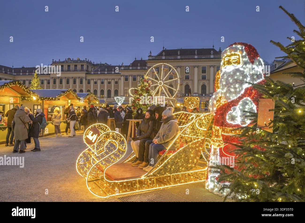 Weihnachtsmarkt, Schloss Schönbrunn, Wien, Österreich Stockfoto
