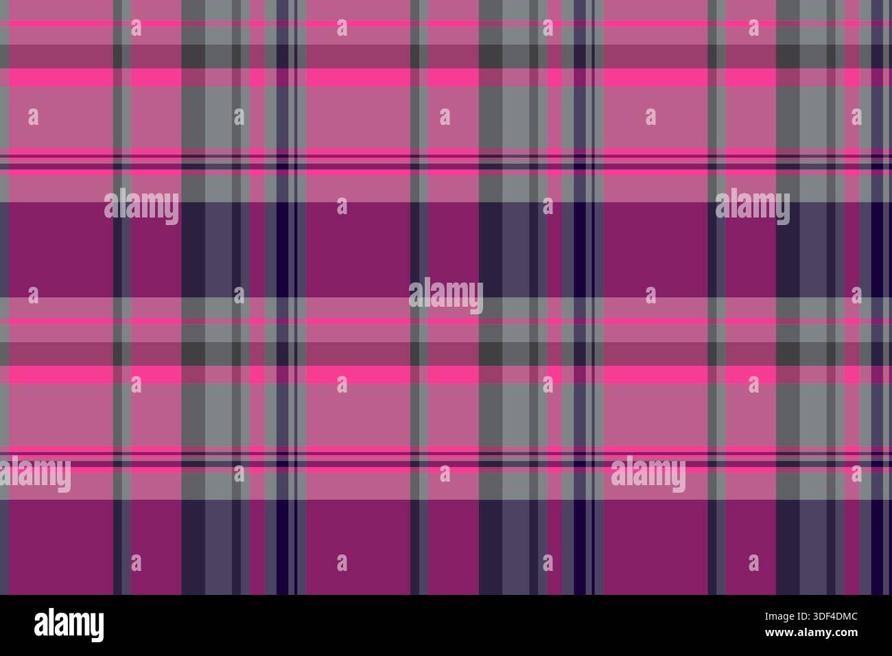 Nahtloses Karomuster mit mattem Textilmuster. Gänsevektor-Hintergrund Tartanstruktur in rosa und indigo Farbpalette. Stock Vektor