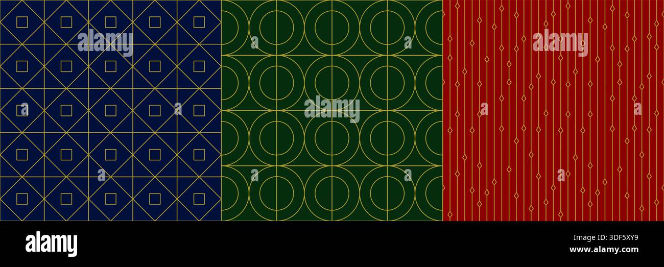 Geometrisches Gold Elegante Nahtlose Muster Stock Vektor