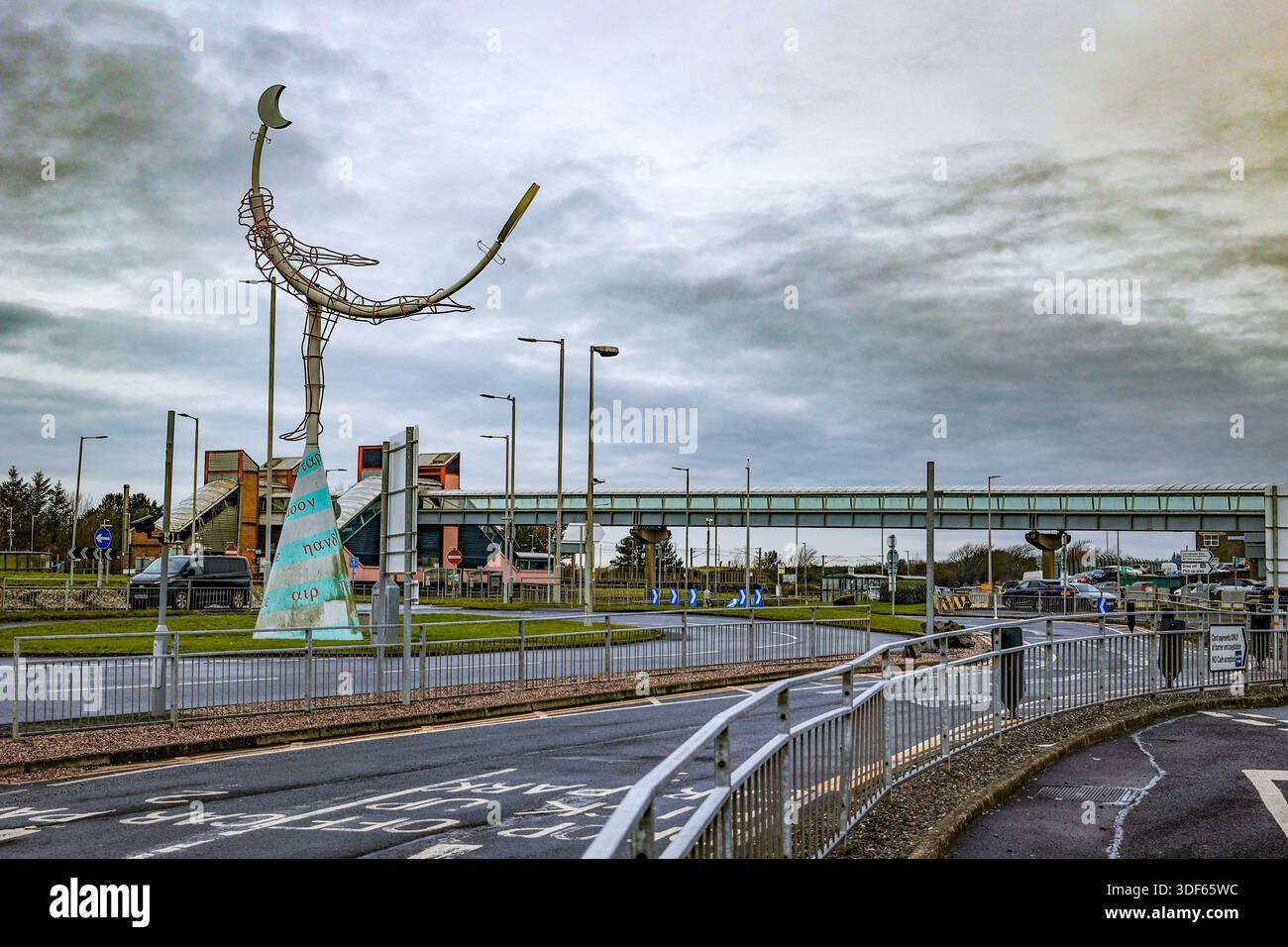 Außenansicht des Glasgow Prestwick Airport, Ayrshire, Schottland, Großbritannien Stockfoto