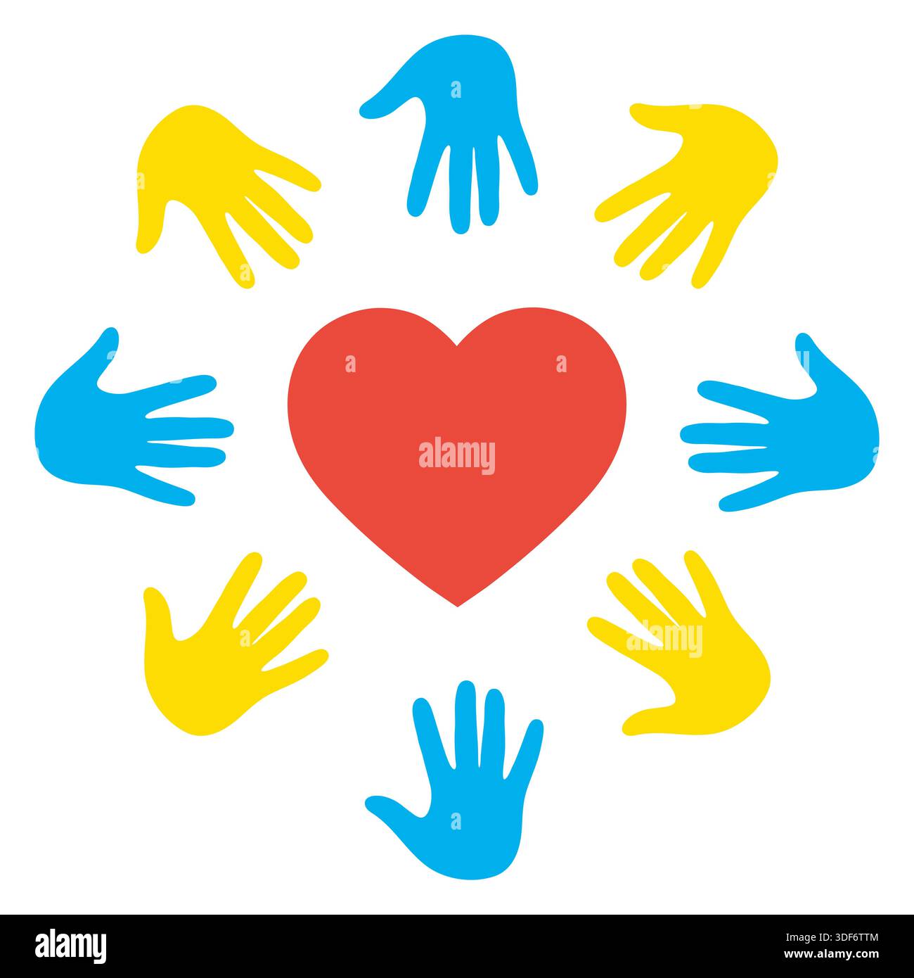 Vektor-Illustration eines Banners für den World Down Syndrome Day. Stock Vektor