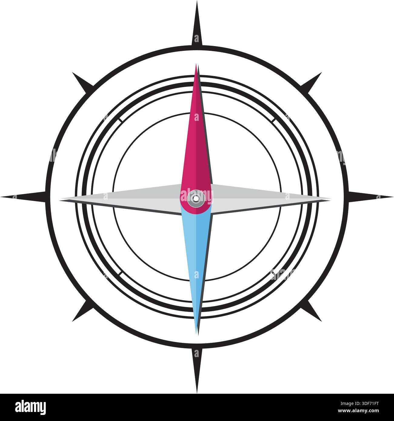 Kompasssymbol. Flaches Design. Vektorabbildung Stock Vektor