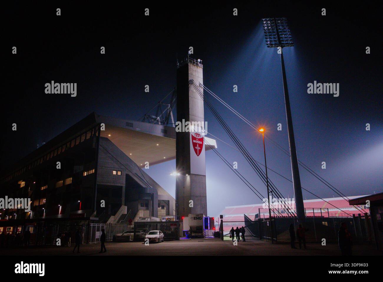 Monza, Italien: 28. Dezember 2022 - Allgemeine Ansicht vor dem Stadio Brianteo U-Power Stadium vor dem Freundschaftsspiel zwischen AC Monza und Turin FC. Stockfoto
