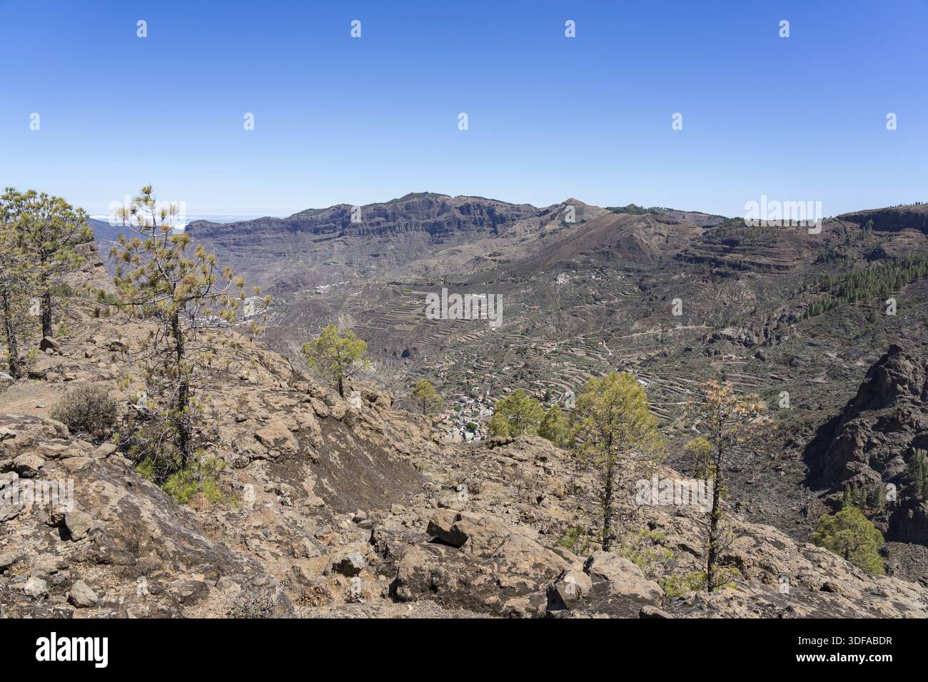 Typische Berglandschaft im zentralen Teil der Insel. Gran Canaria. Kanarische Inseln. Spanien Stockfoto