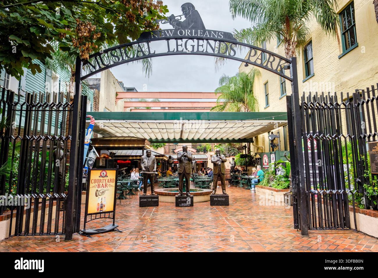 New Orleans Musical Legends Park, Bourbon Street, French Quarter, New Orleans, Louisiana, USA Stockfoto