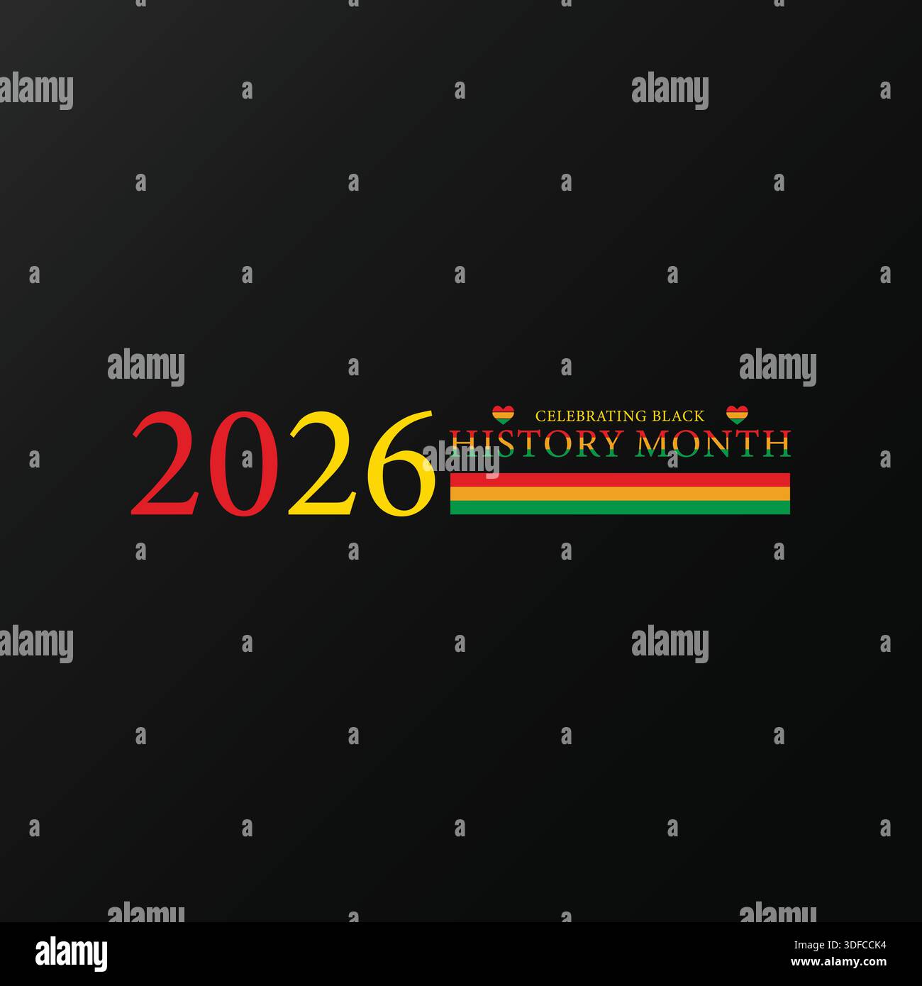 Zu Ehren des vergangenen Monats der Schwarzen Geschichte 2026 Stock Vektor