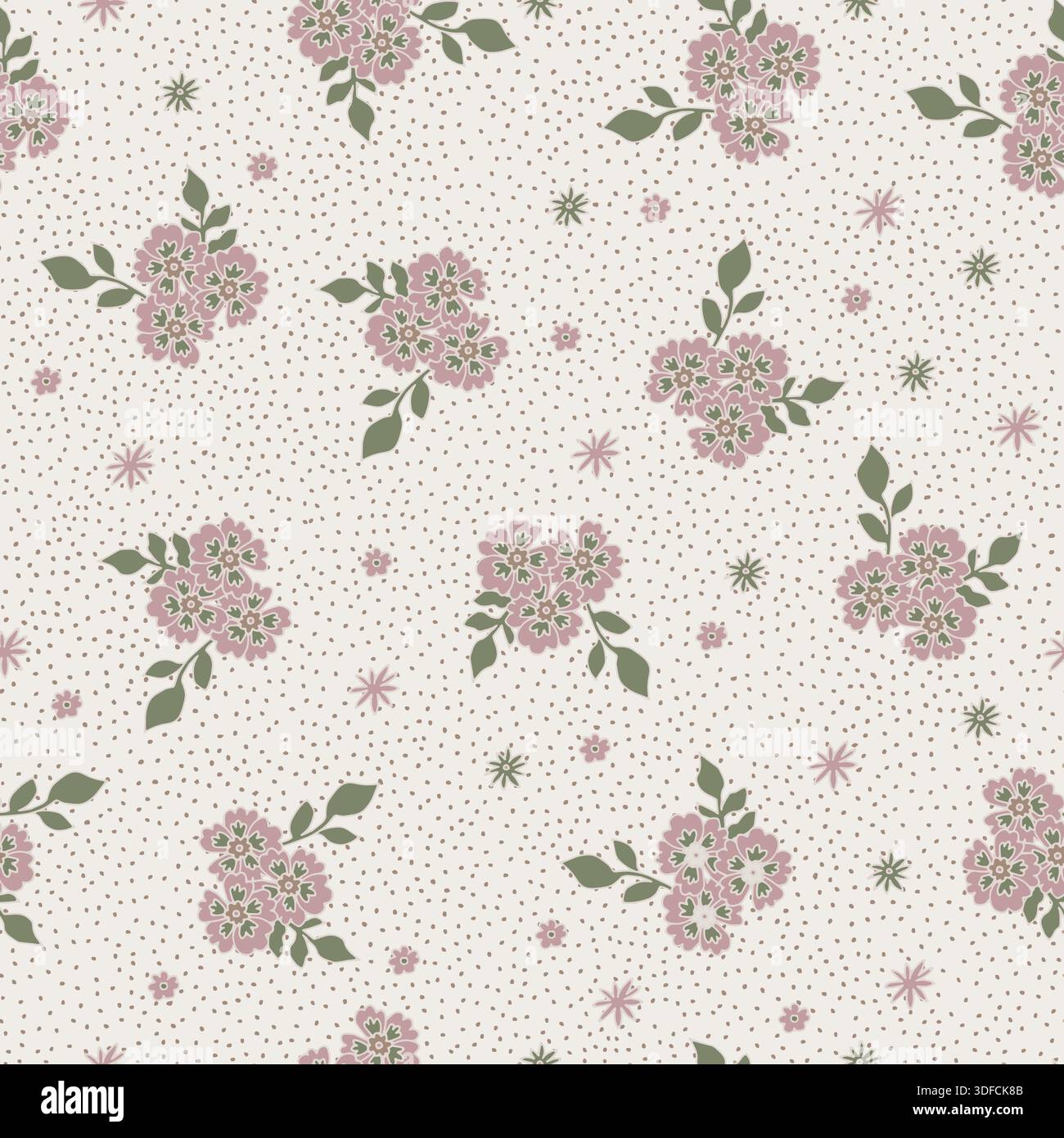 Vintage Blush Posy Muster Stock Vektor