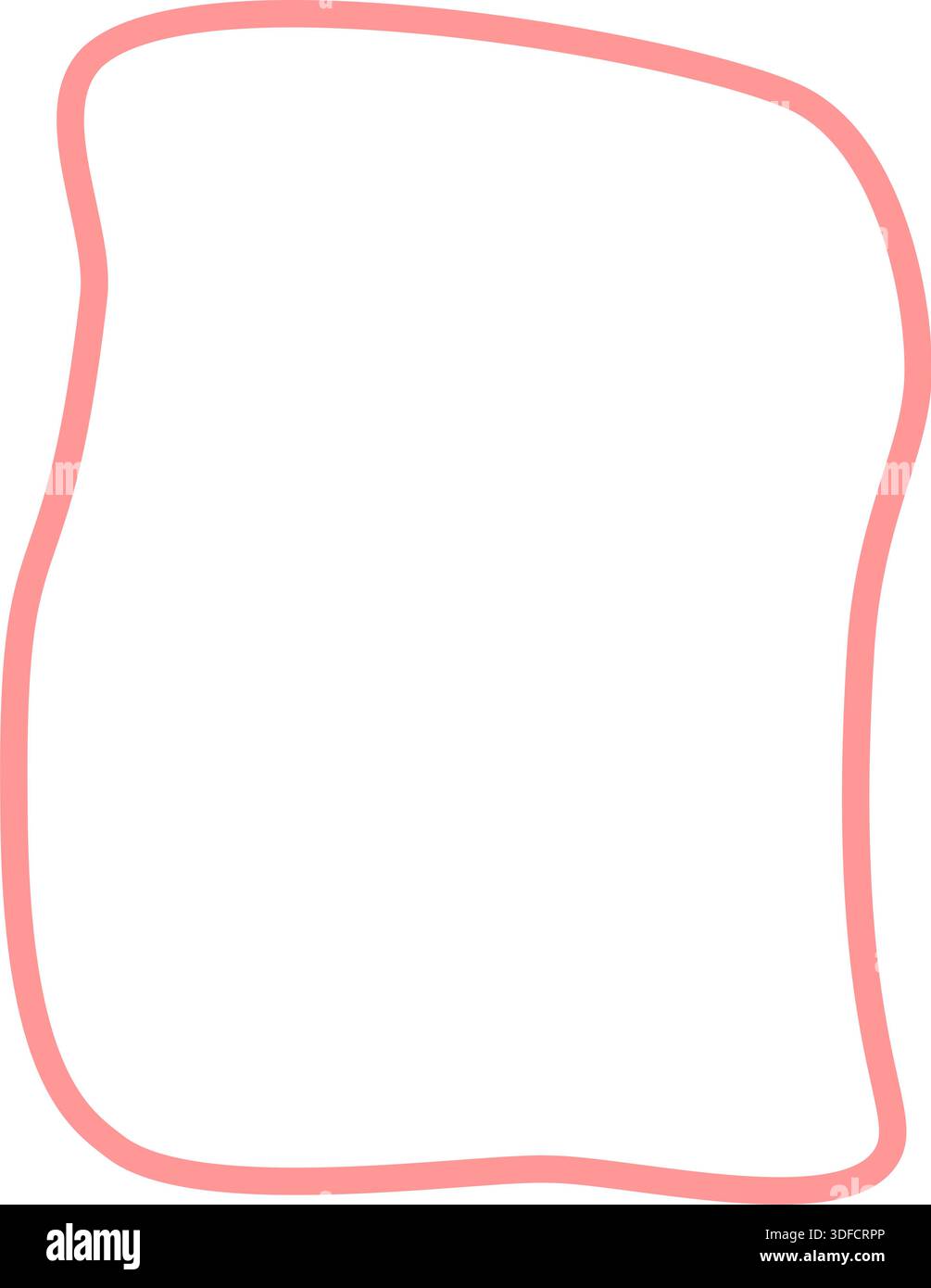 Wellenförmiger Handgezeichneter Flüssiger Umrissrahmen Stock Vektor