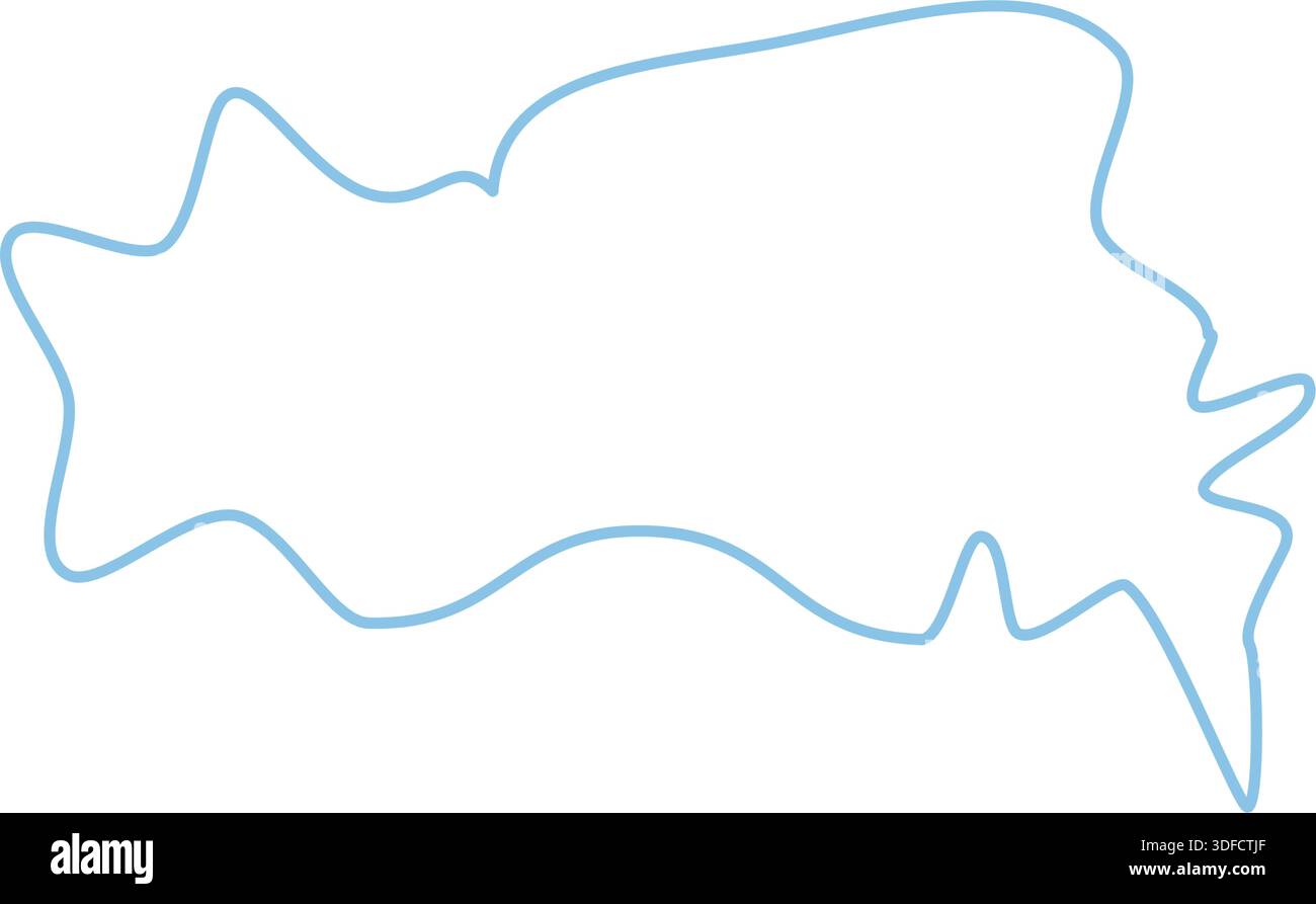 Wellige Handgezeichnete Umrissblase Stock Vektor