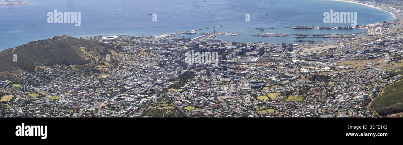Panoramablick auf Kapstadt vom Tafelberg Stockfoto