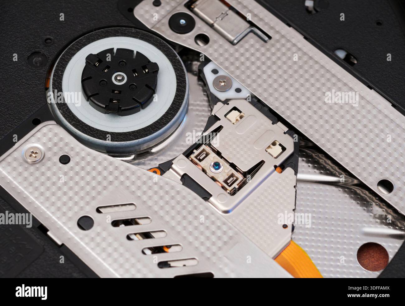 CD/DVD-Laufwerk eines Laptops Stockfoto