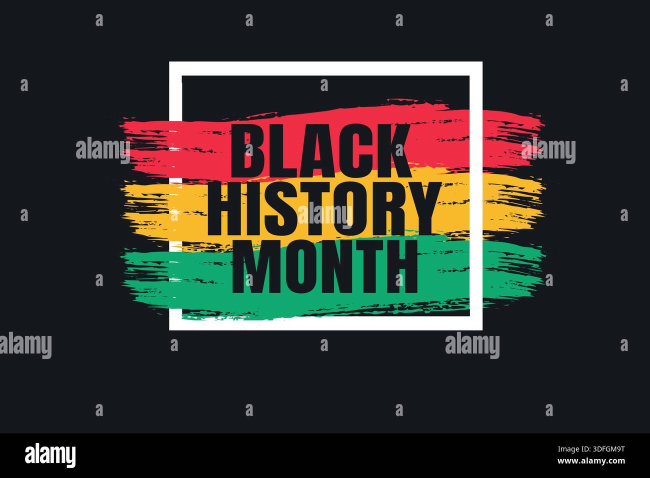 Black History Month Februar Concept Banner Design Poster mit Textabbildung Stock Vektor