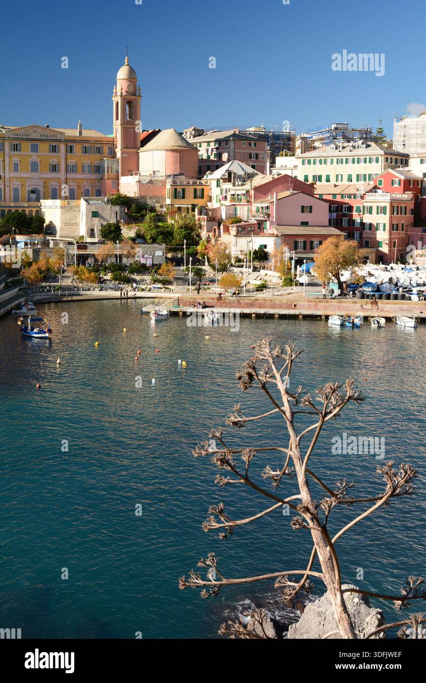 Teilbetrachtung des Porticciolo von Nervi. Genua. Ligurien. Italien Stockfoto